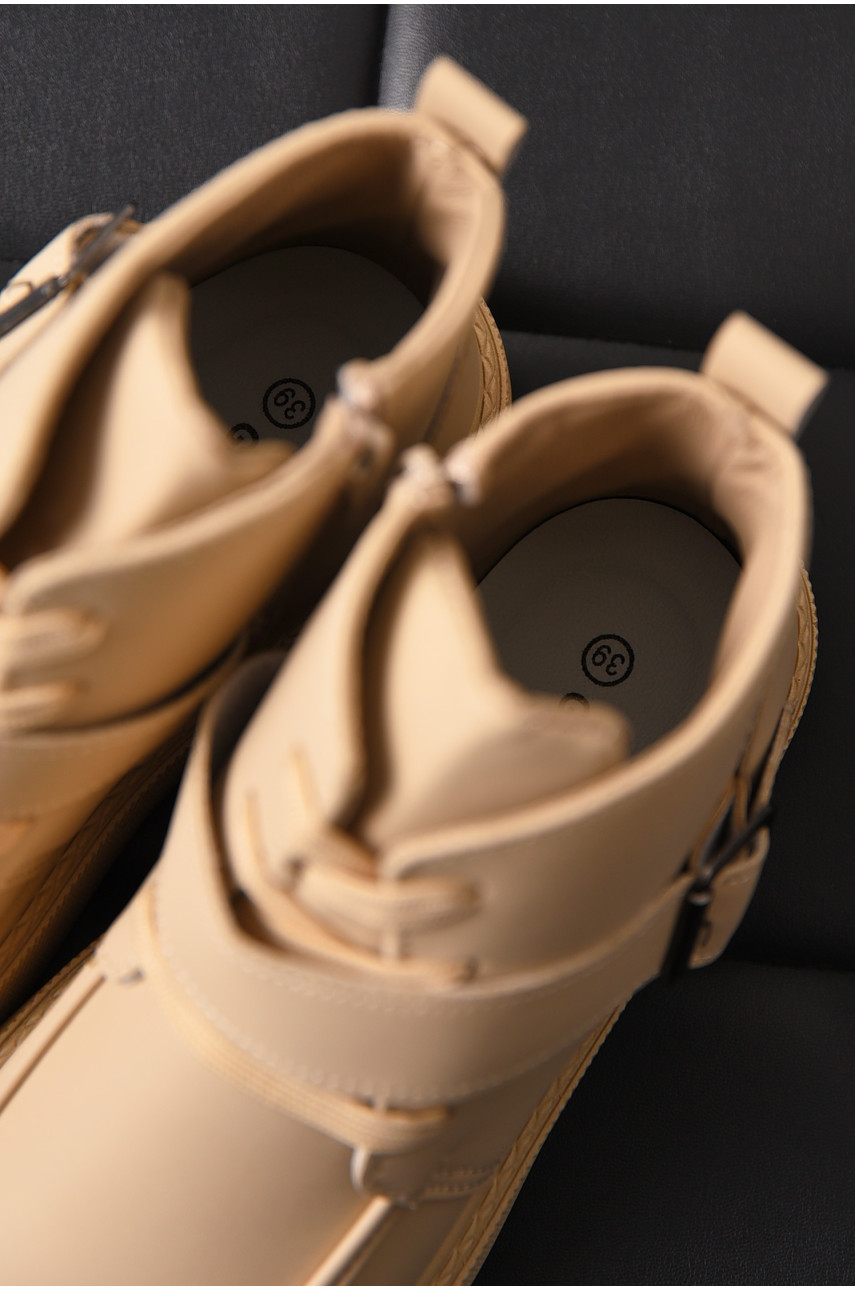 Ботинки женские демисезонные бежевого цвета 2023-27-2 197106