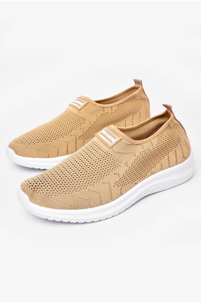 Кросівки чоловічі бежевого кольору текстиль м2067 197142
