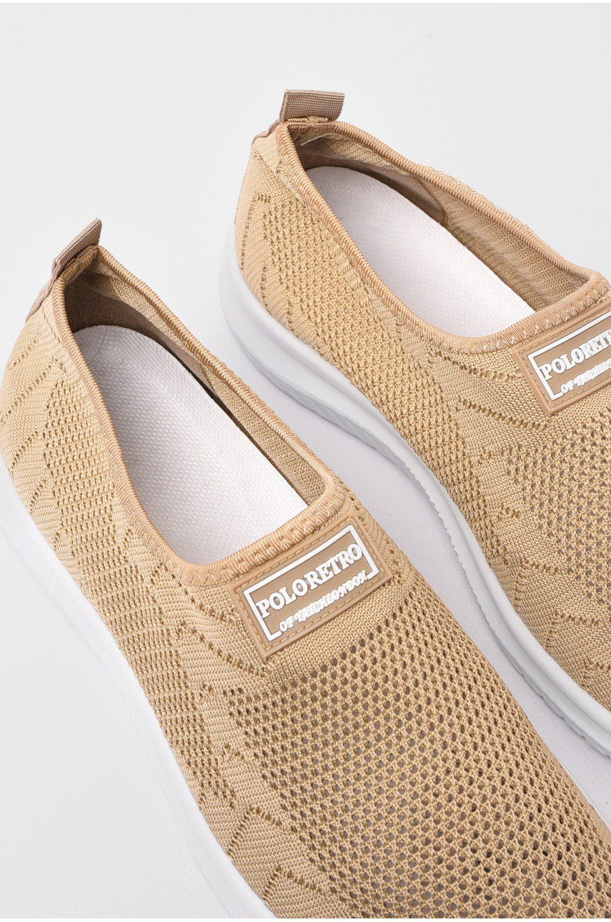 Кросівки чоловічі бежевого кольору текстиль м2067 197142