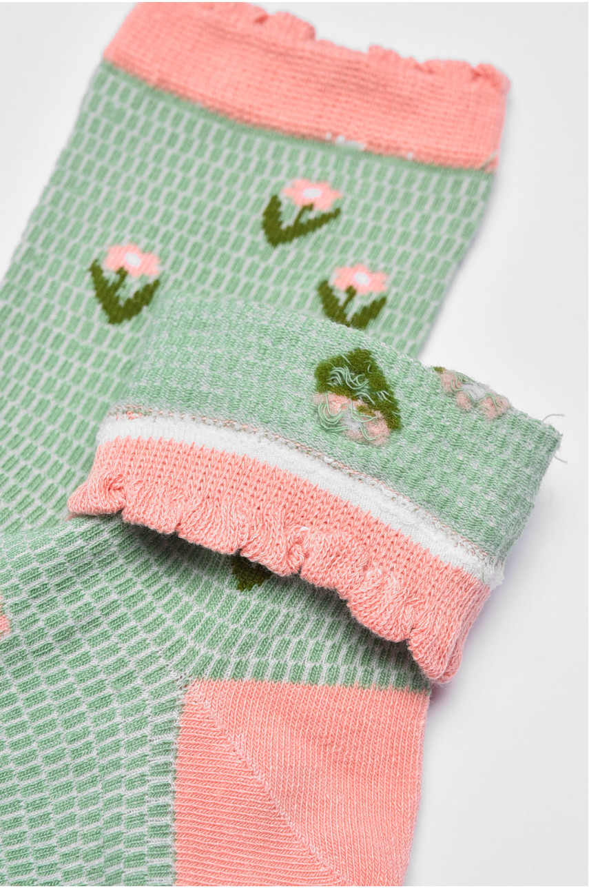 Носки детские демисезонные зелёного цвета GC1127 197144