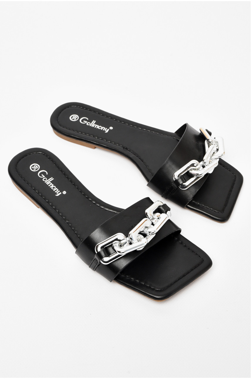 Шльопанці жіночі чорного кольору 9022-1 197148