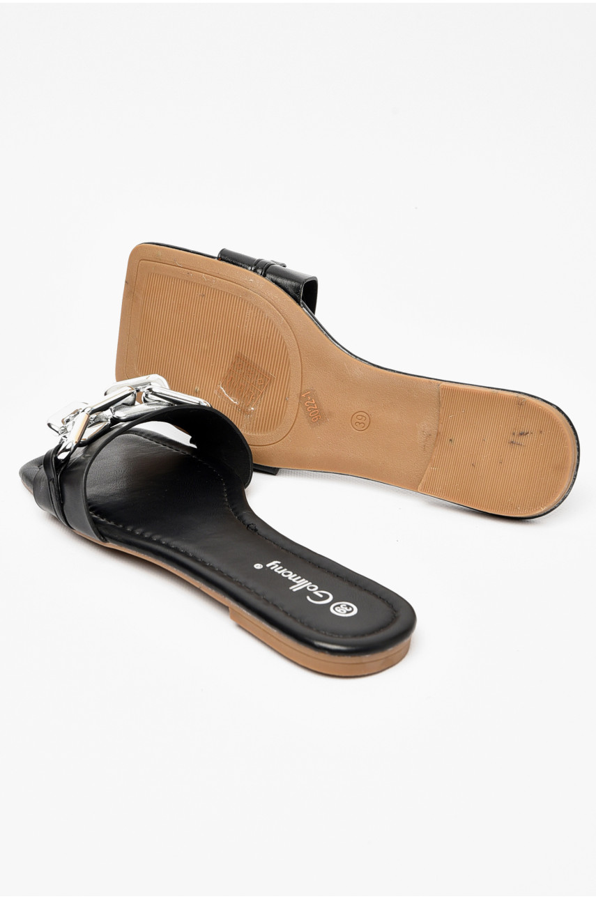 Шльопанці жіночі чорного кольору 9022-1 197148