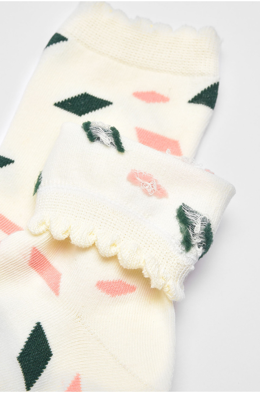 Носки детские демисезонные белого цвета GC1127 197151