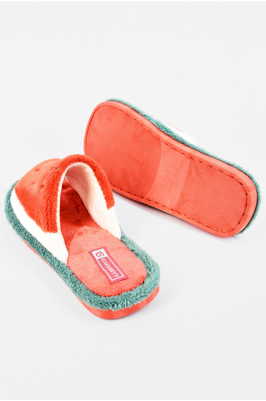 Капці домашні жіночі терракотового кольору 1064 197155 Капці домашні жіночі терракотового кольору 1064 197155