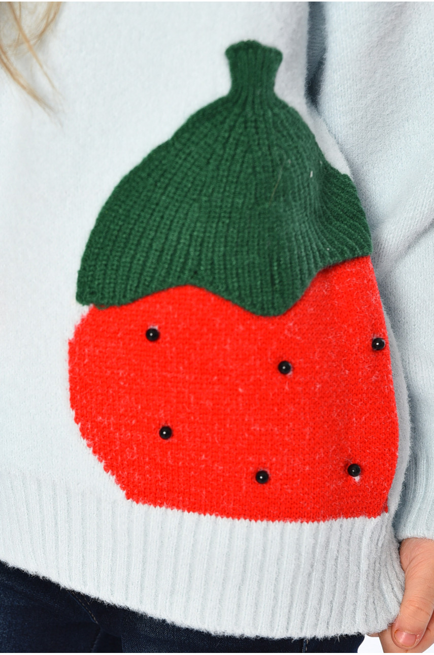 Светр дитячий для дівчинки блакитного кольору а117 197168