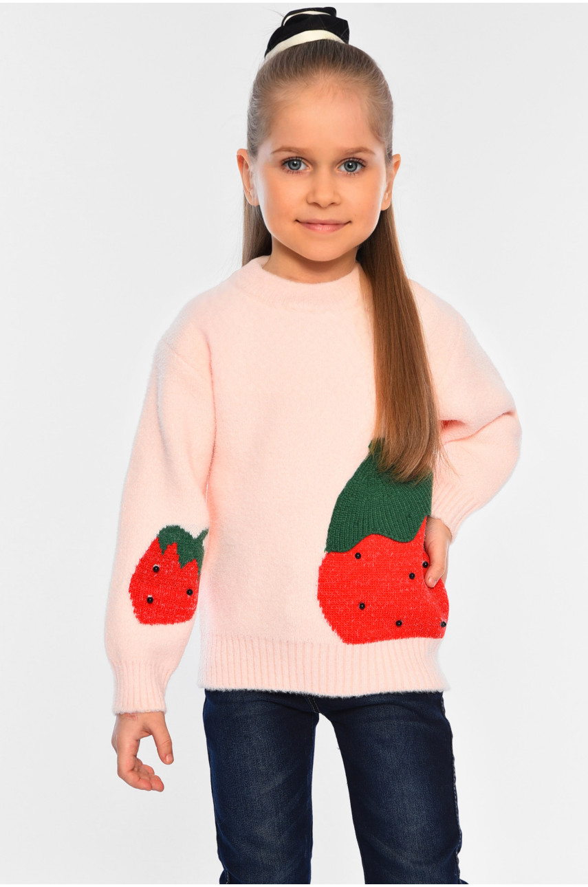 Светр дитячий для дівчинки пудрового кольору а117 197169