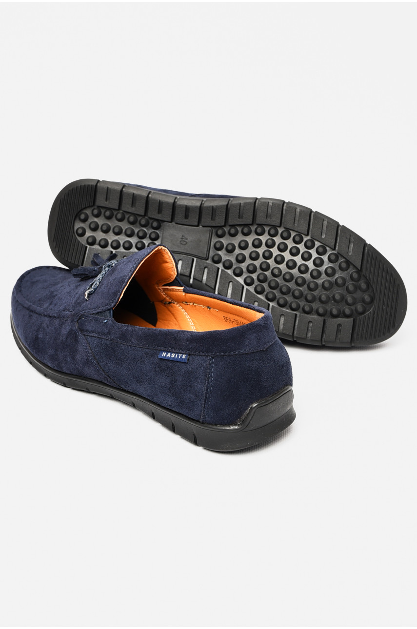 Мокасини чоловічі темно-синього кольору D68-3В 197176
