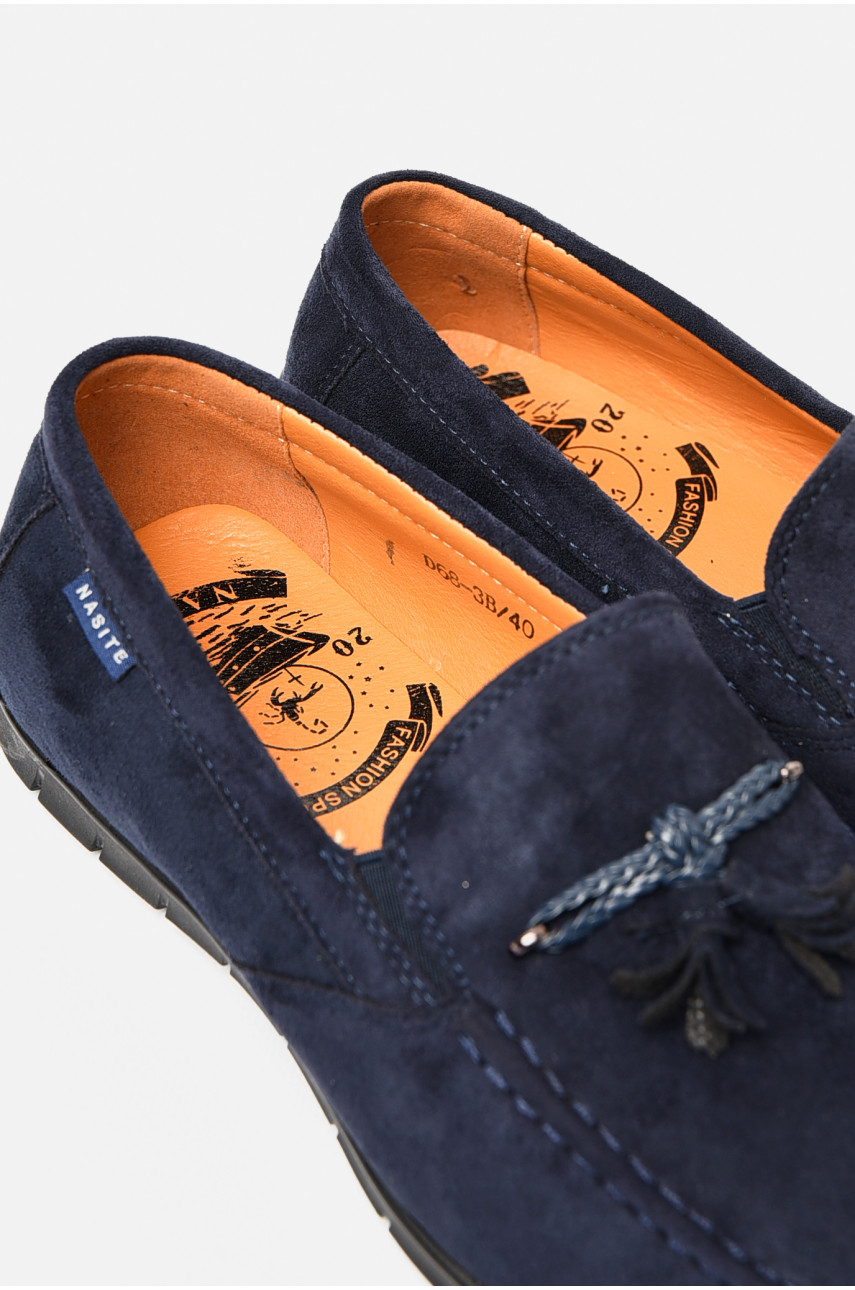 Мокасини чоловічі темно-синього кольору D68-3В 197176