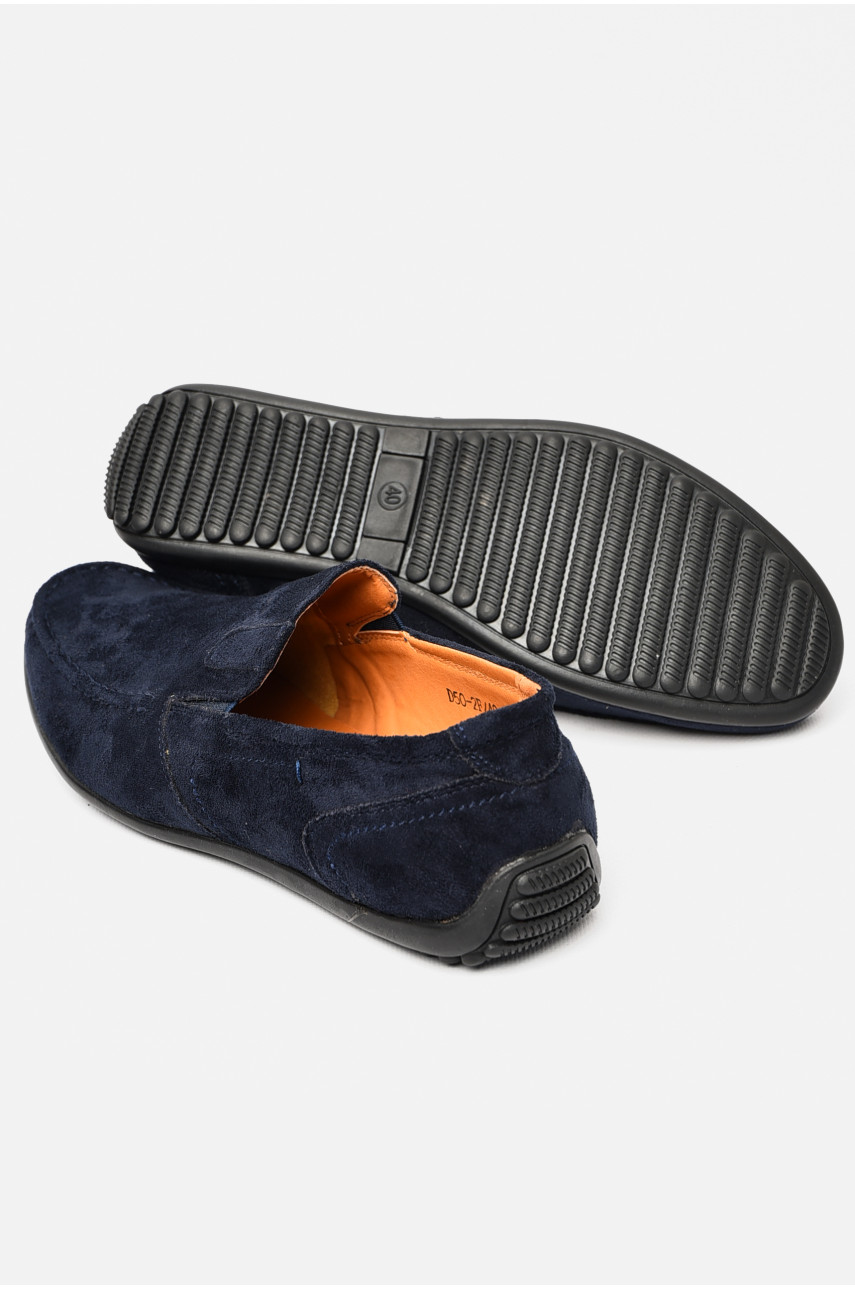 Мокасини чоловічі темно-синього кольору D50-2F 197181