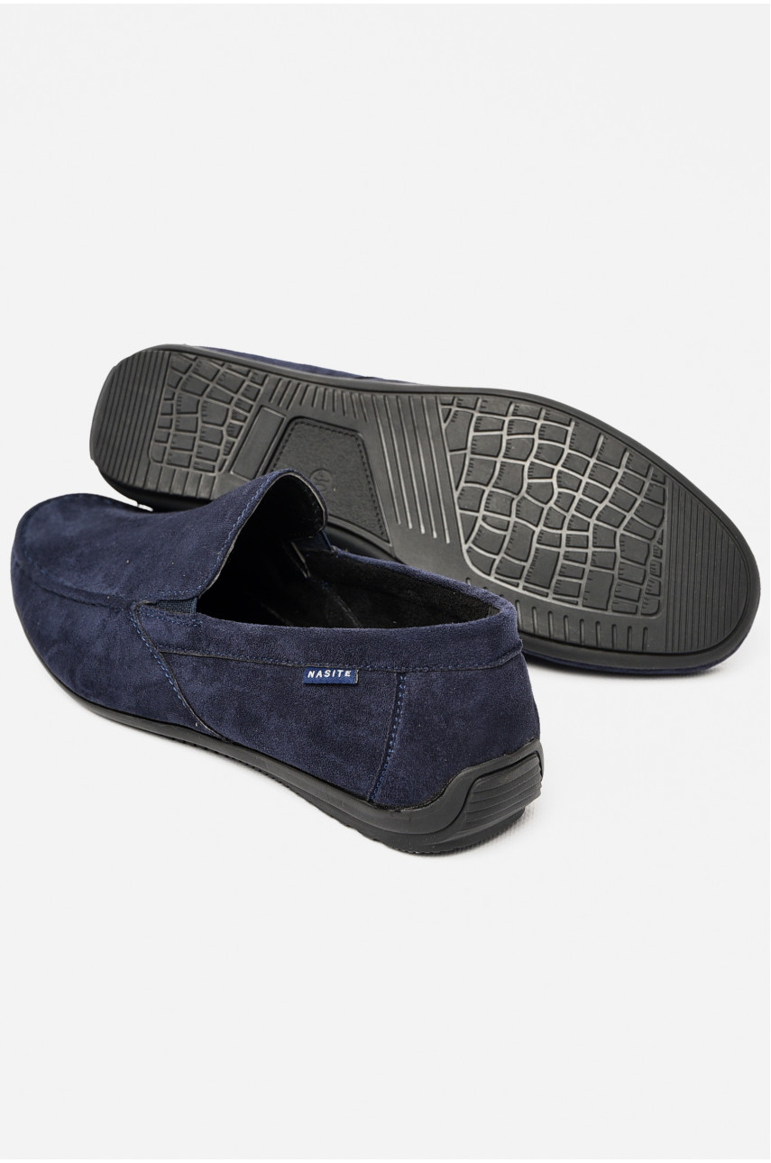 Мокасини чоловічі темно-синього кольору D71-1B 197182
