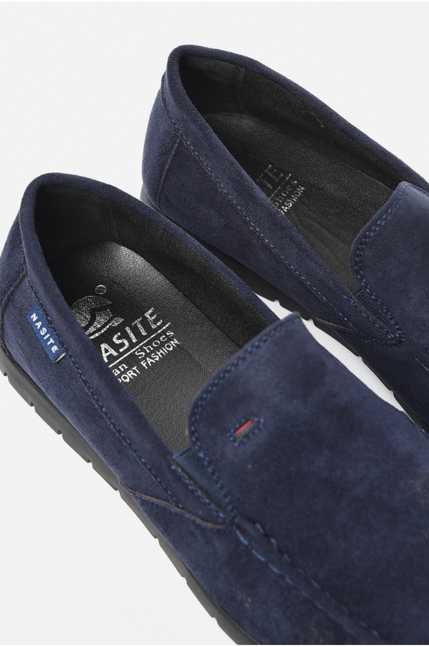 Мокасини чоловічі темно-синього кольору D61-13B 197183