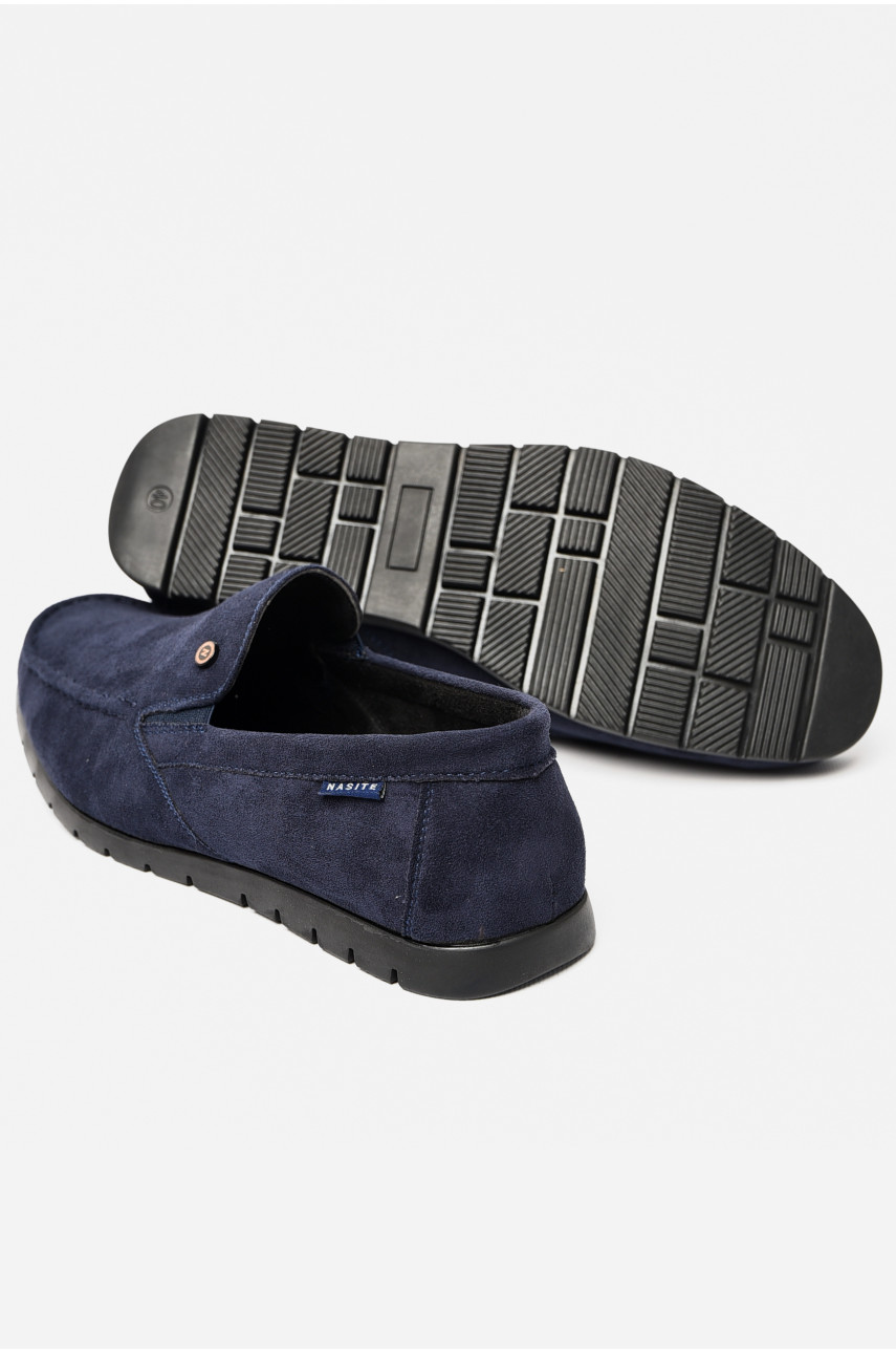 Мокасини чоловічі темно-синього кольору D61-16B 197184