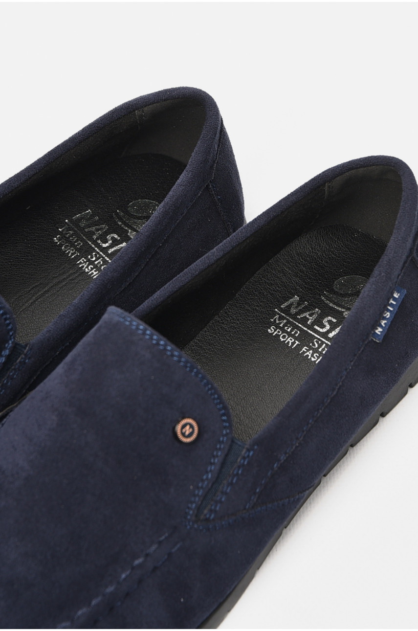 Мокасини чоловічі темно-синього кольору D61-16B 197184