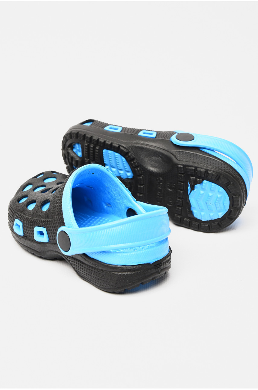 Крокси дитячі чорно-блакитного кольору Н-7 197189
