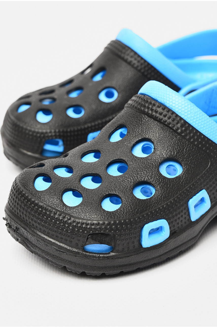 Крокси дитячі чорно-блакитного кольору Н-7 197189