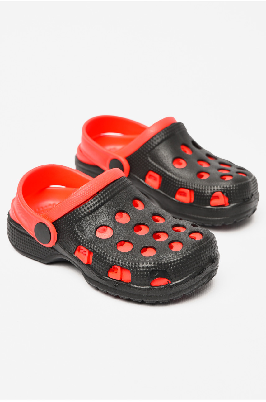 Крокси дитячі чорно-червоного кольору Н-7 197190