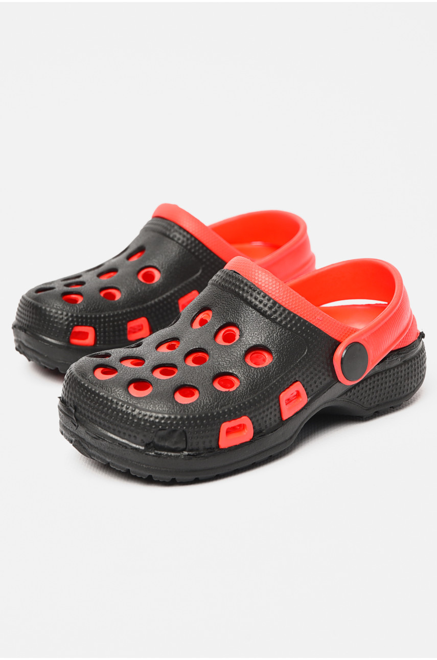 Крокси дитячі чорно-червоного кольору Н-7 197190