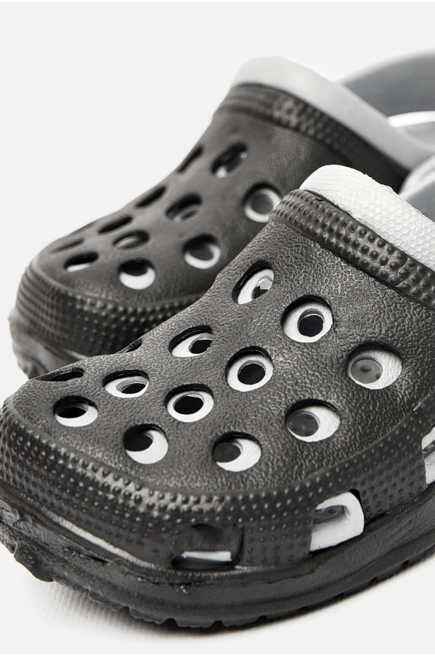 Крокси дитячі чорно-сірого кольору Н-7 197191