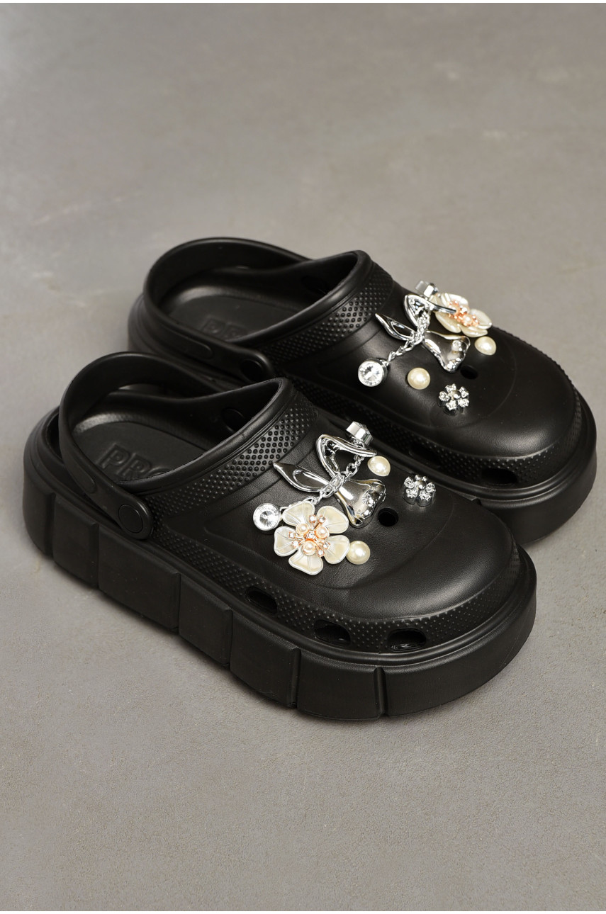 Крокси жіночі чорного кольору 152/2-1 197199