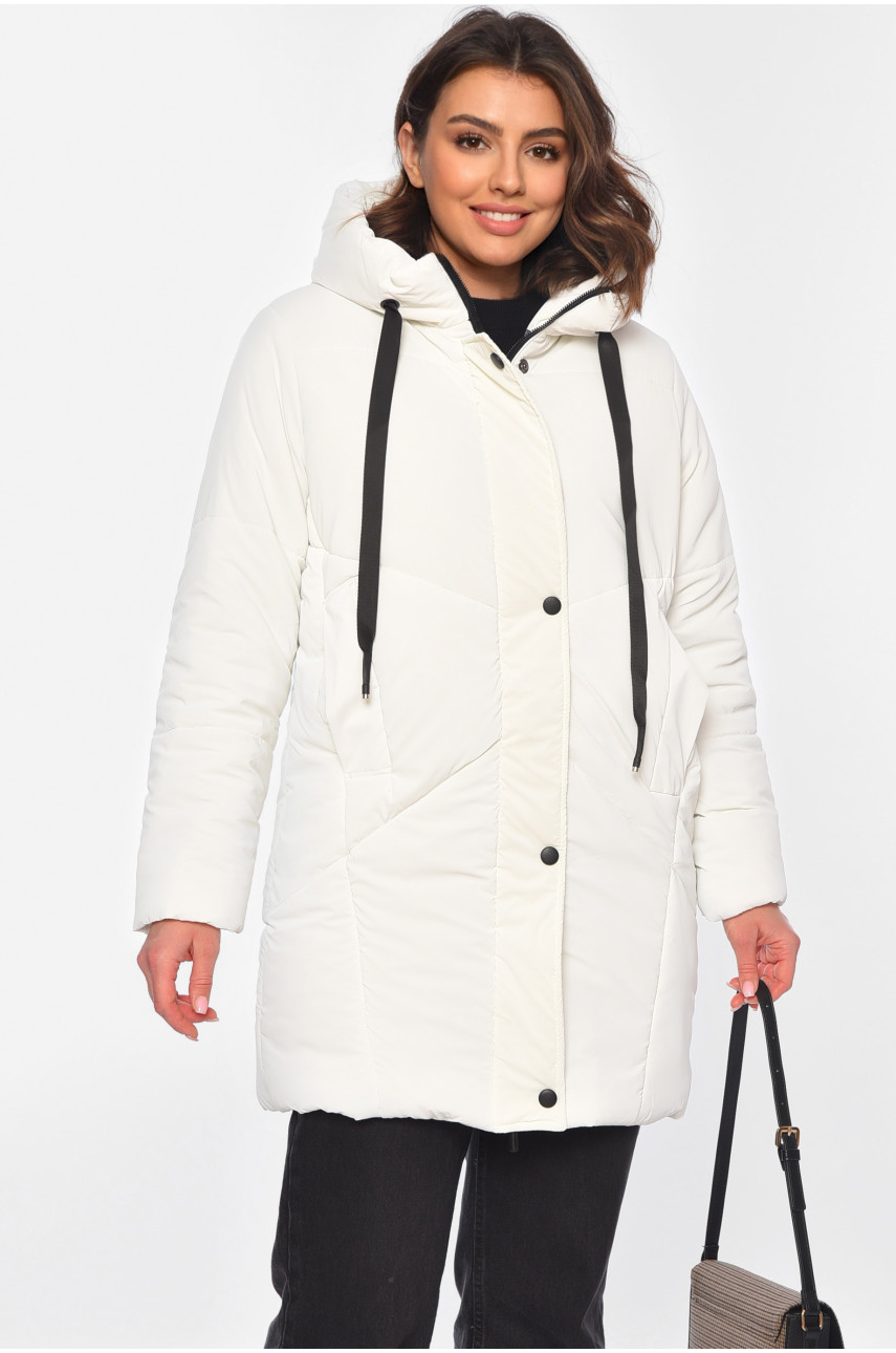 Куртка жіноча демісезонна білого кольору 329 197205