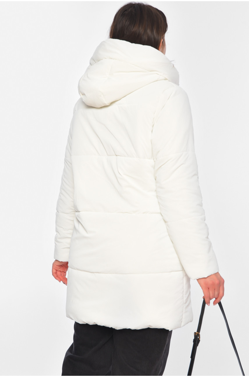 Куртка жіноча демісезонна білого кольору 329 197205