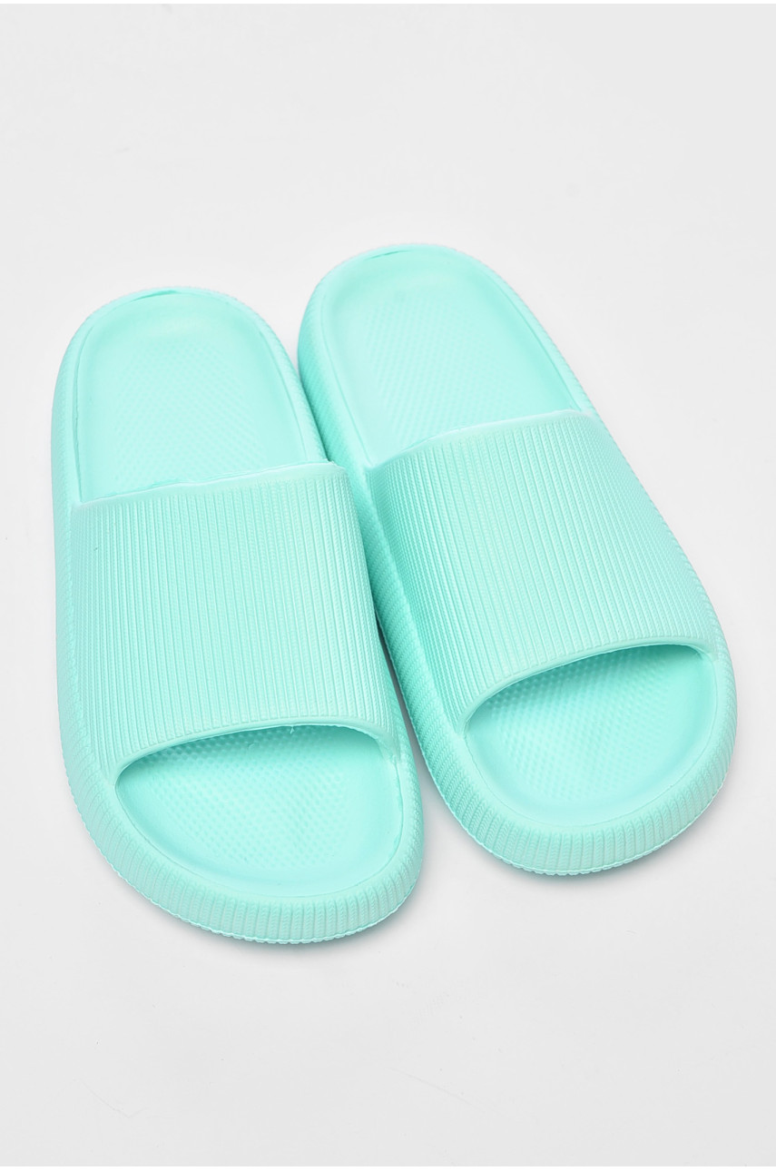 Шлепанцы пена женские мятного цвета с-88 197246