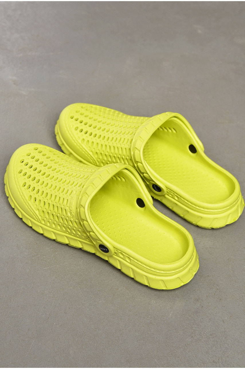 Крокси жіночі салатового кольору с62 197253