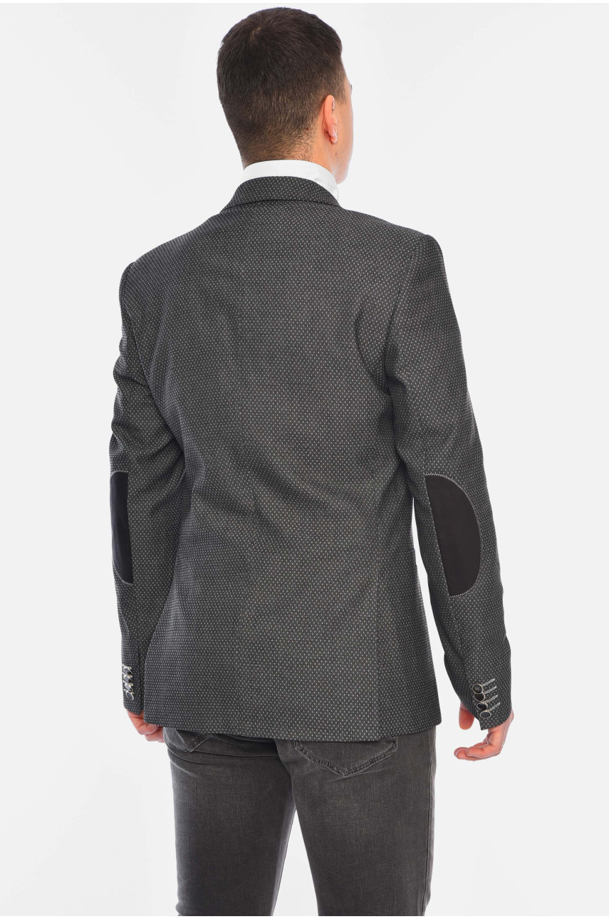Пиджак мужской однотонный серого цвета А1004 197261 Пиджак мужской однотонный серого цвета А1004 197261