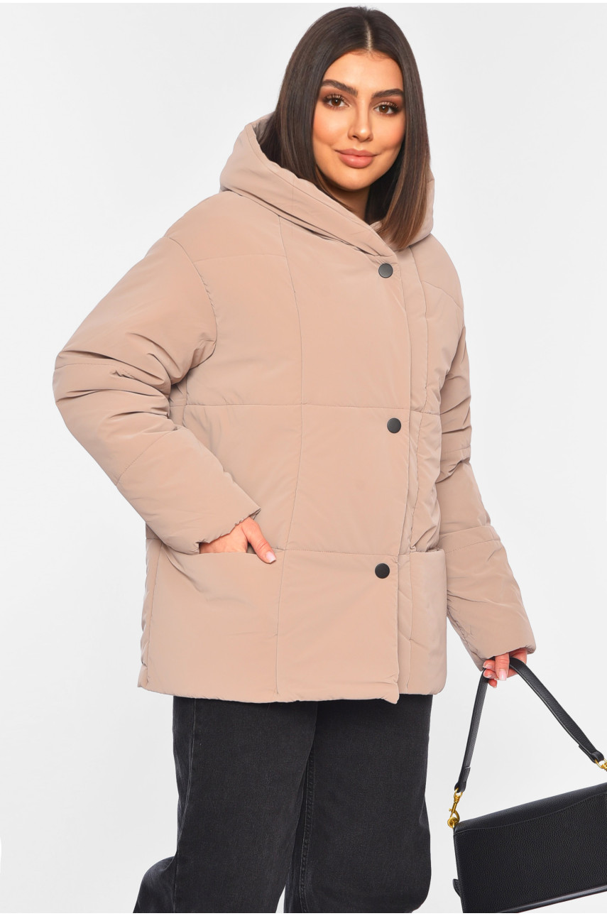 Куртка жіноча демісезонна бежевого кольору 268 197280