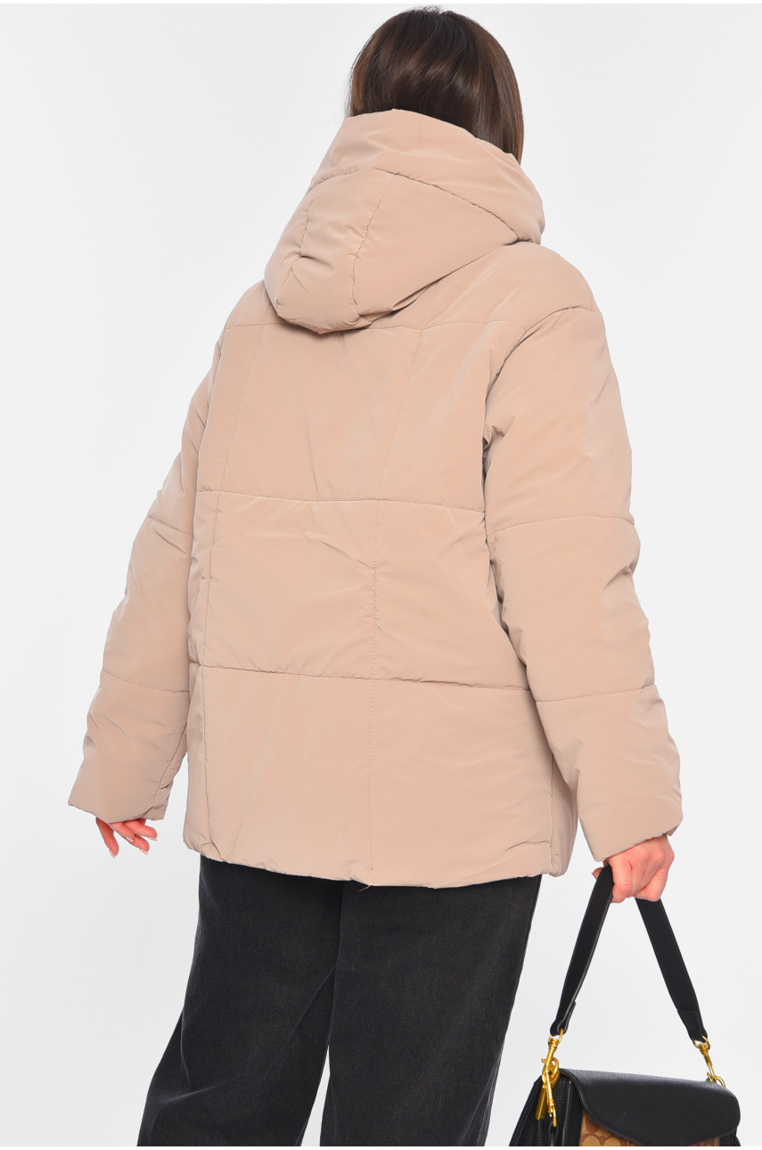 Куртка жіноча демісезонна бежевого кольору 268 197280