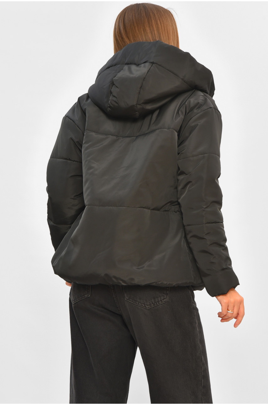 Куртка жіноча демісезонна чорного кольору 207 197282