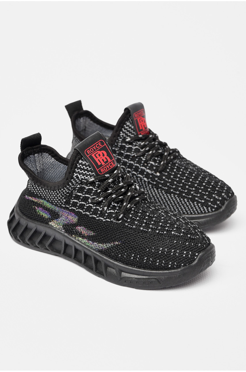 Кроссовки детские для мальчика текстильные черного цвета Х2-2-1 197291