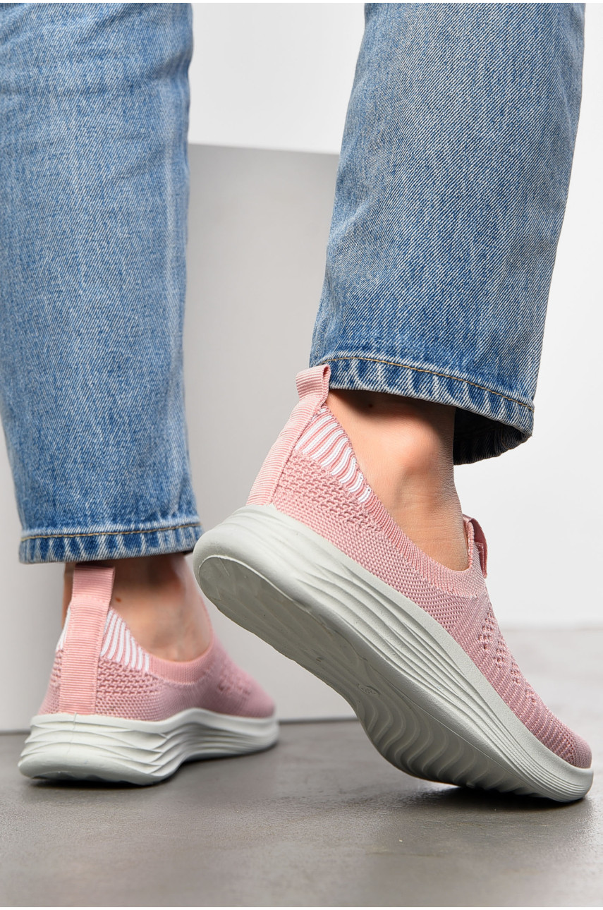 Кросівки жіночі рожевого кольору текстиль К122 197327 Кросівки жіночі рожевого кольору текстиль К122 197327