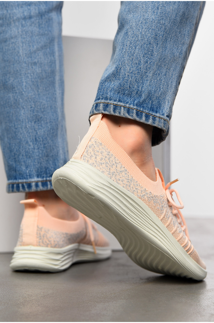 Кросівки жіночі світло-рожевого кольору текстиль К118 197332