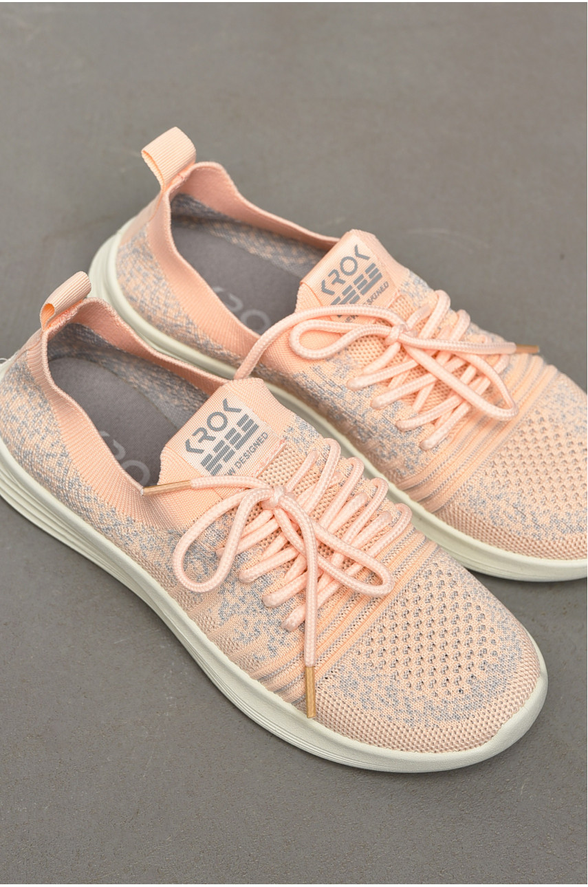 Кросівки жіночі світло-рожевого кольору текстиль К118 197332