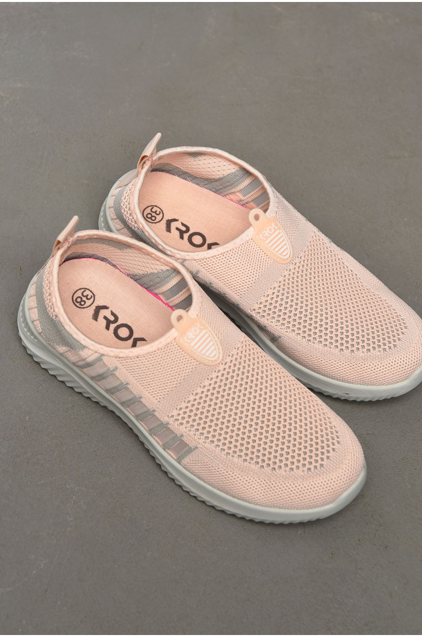Кросівки жіночі світло-рожевого кольору текстиль К104 197336