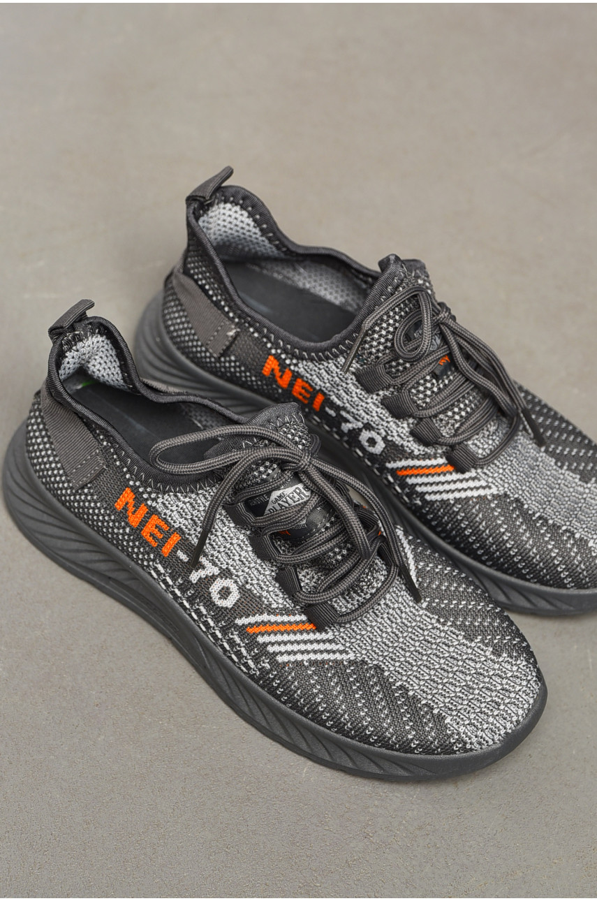 Кросівки жіночі сірого кольору текстиль К125 197337