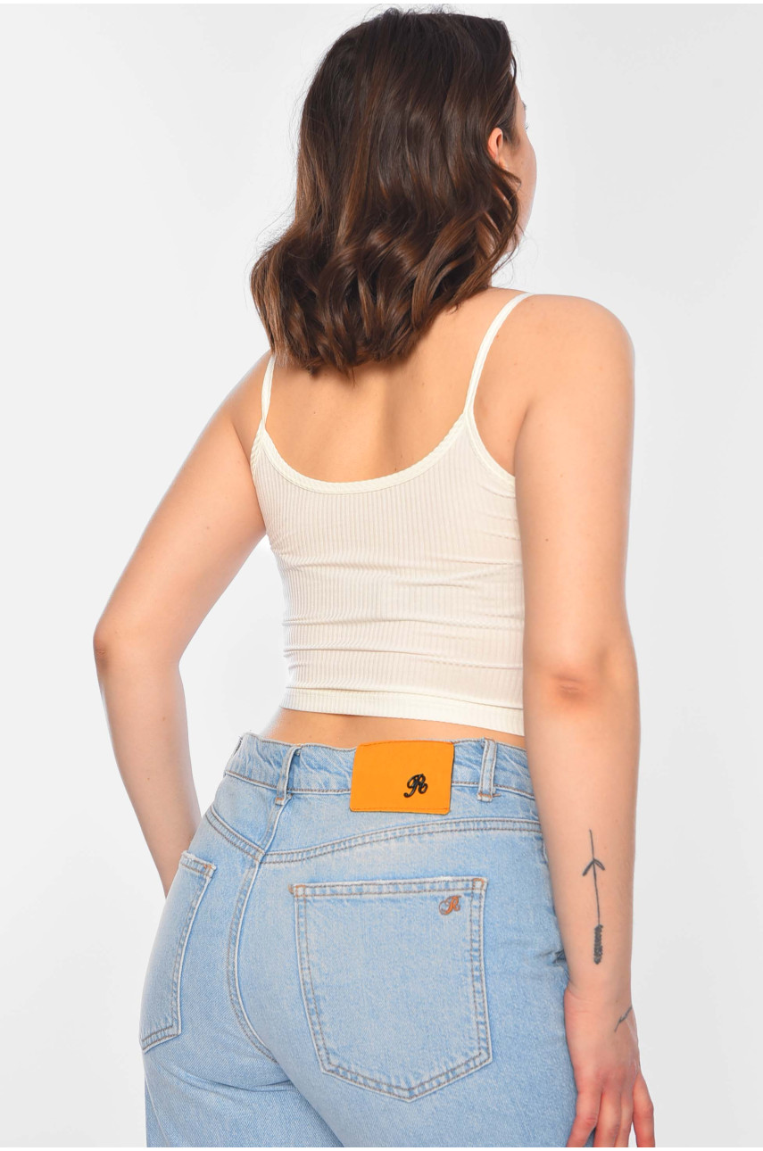 Майка-топ женская молочного цвета 522 197345