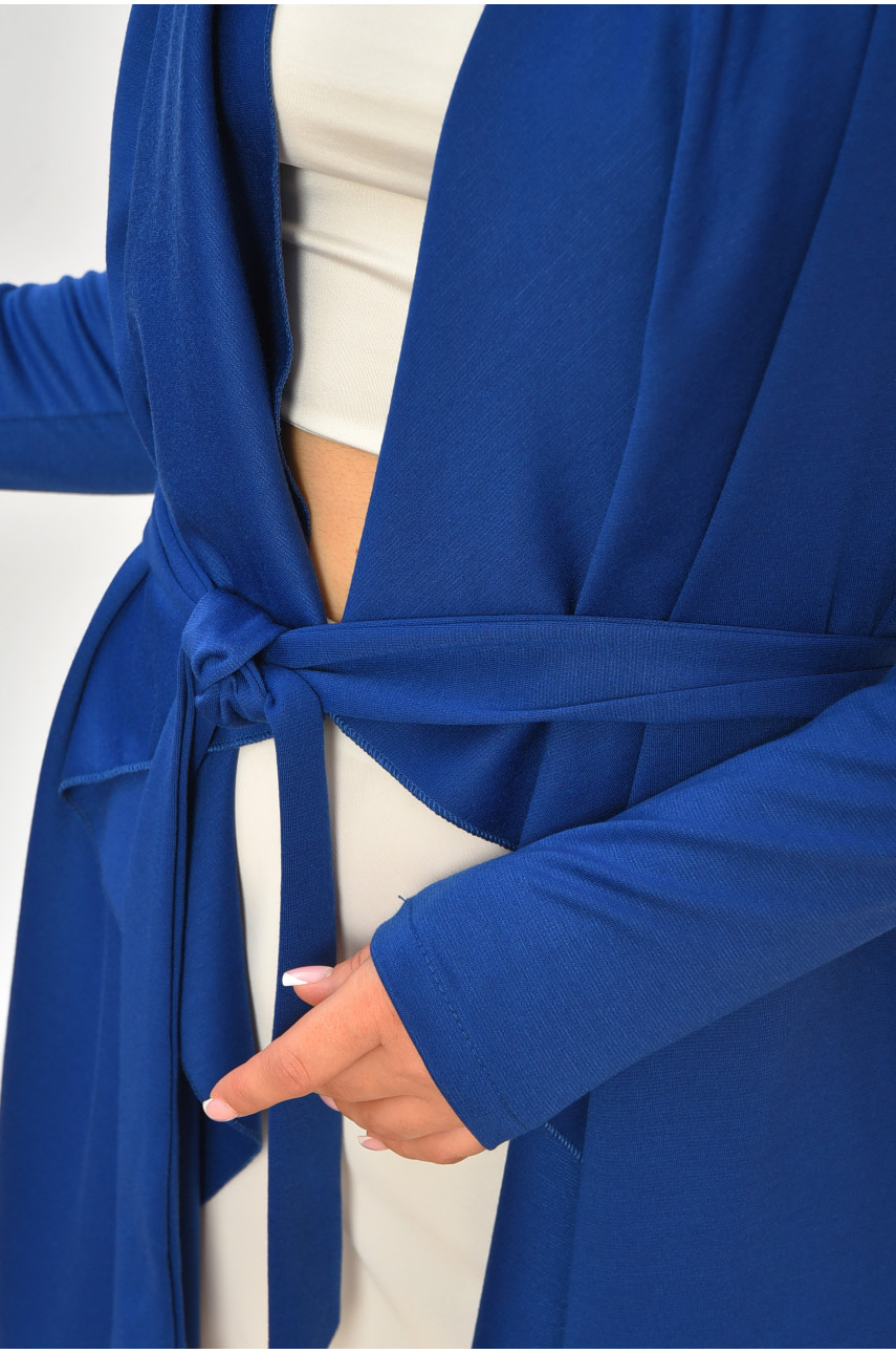 Кардиган женский однотонный тёмно-синего цвета 123 197351