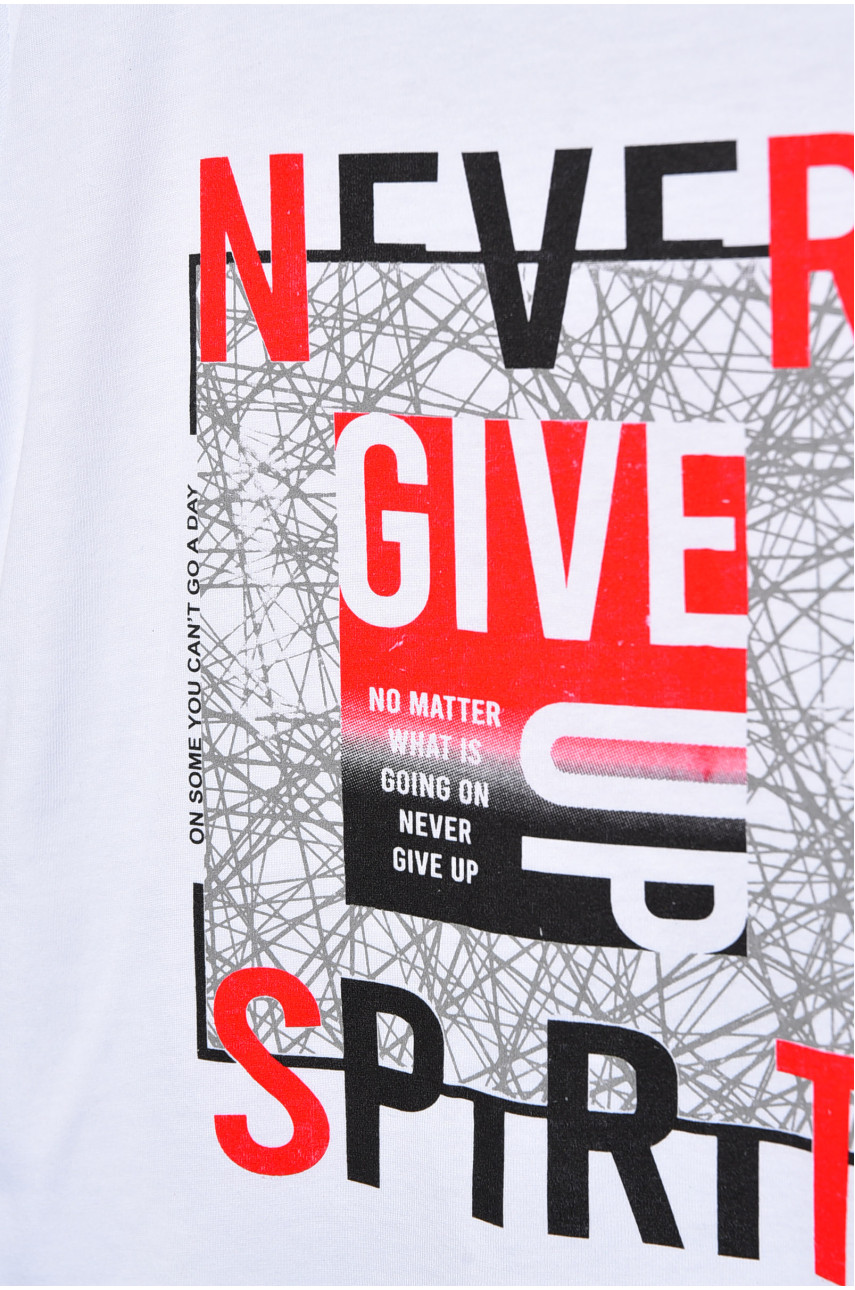 Футболка детская для мальчика белого цвета 197361