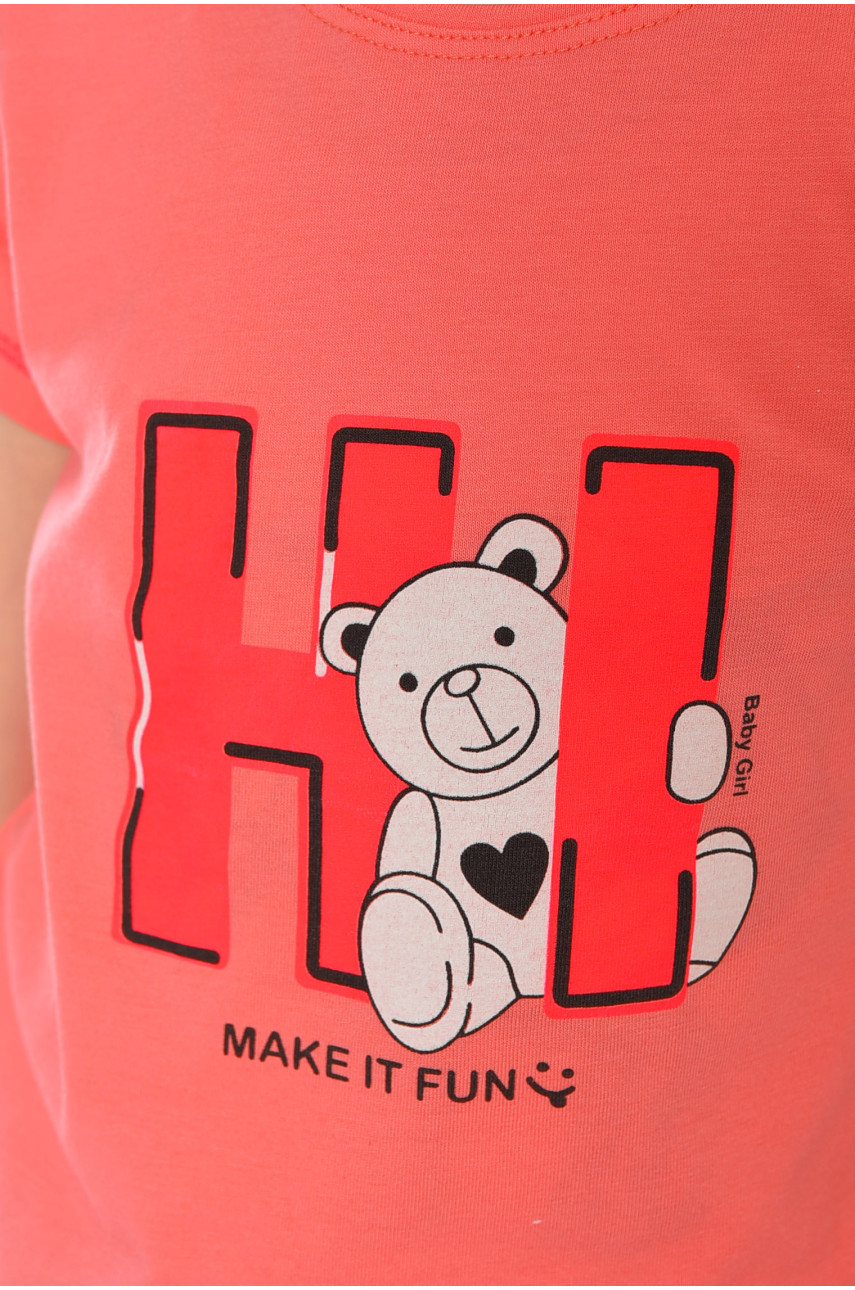 Футболка детская для девочки розового цвета 197378