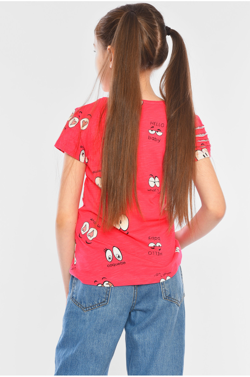 Футболка детская для девочки розового цвета 197383 Футболка детская для девочки розового цвета 197383