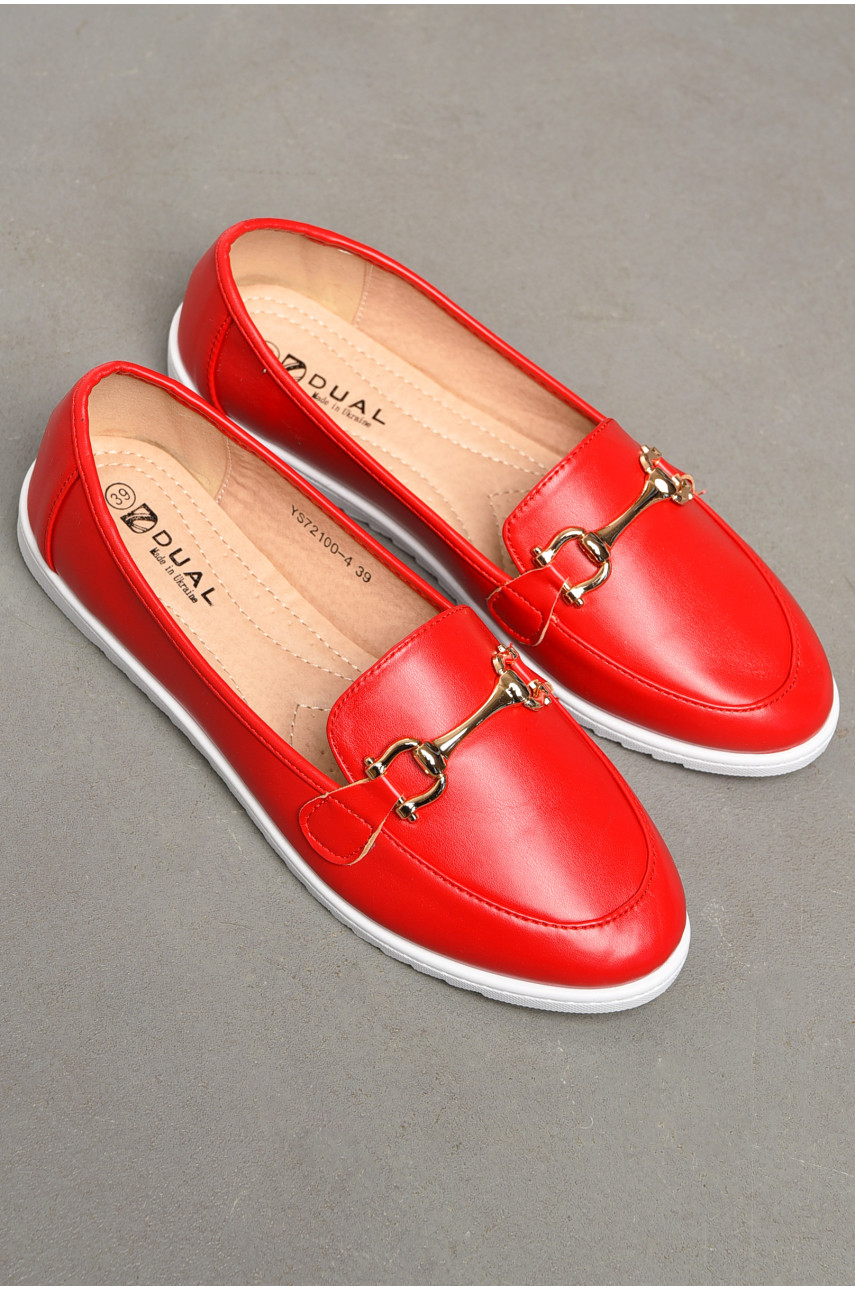 Туфлі-лофери жіночі червоного кольору YS72100-4 197412