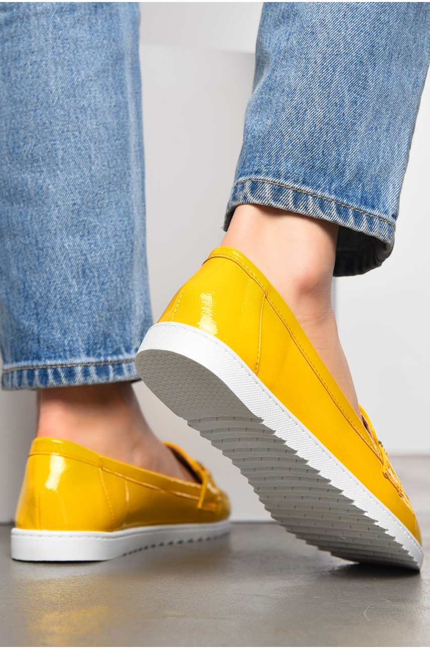 Туфлі-лофери жіночі жовтого кольору 7279-5 197416