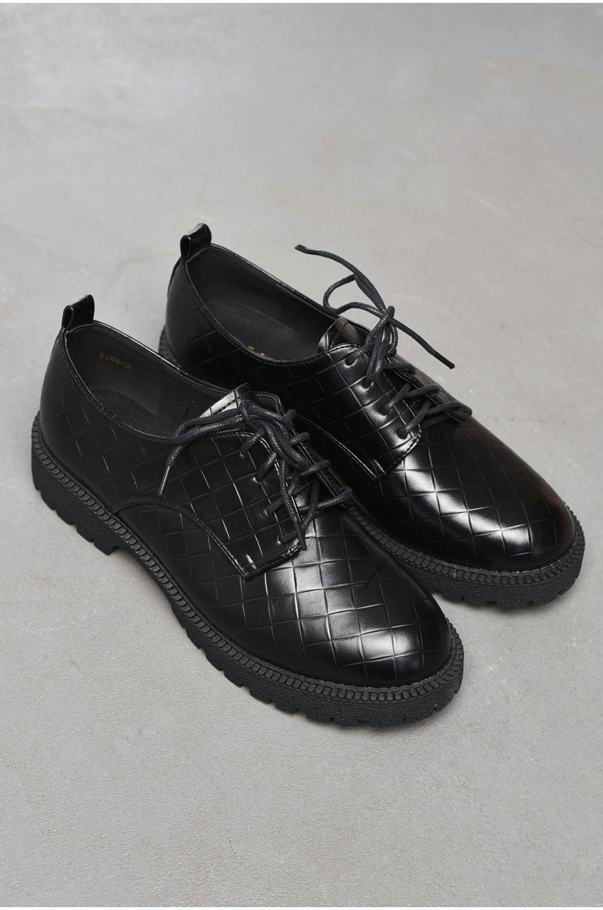 Лофери жіночі чорного кольору X186-3 197428 Лофери жіночі чорного кольору X186-3 197428