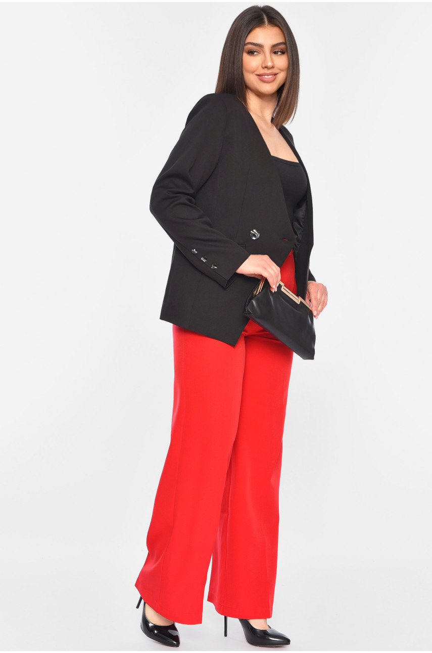 Костюм женский брючный черно-красного цвета 2322-2306 197438 Костюм женский брючный черно-красного цвета 2322-2306 197438