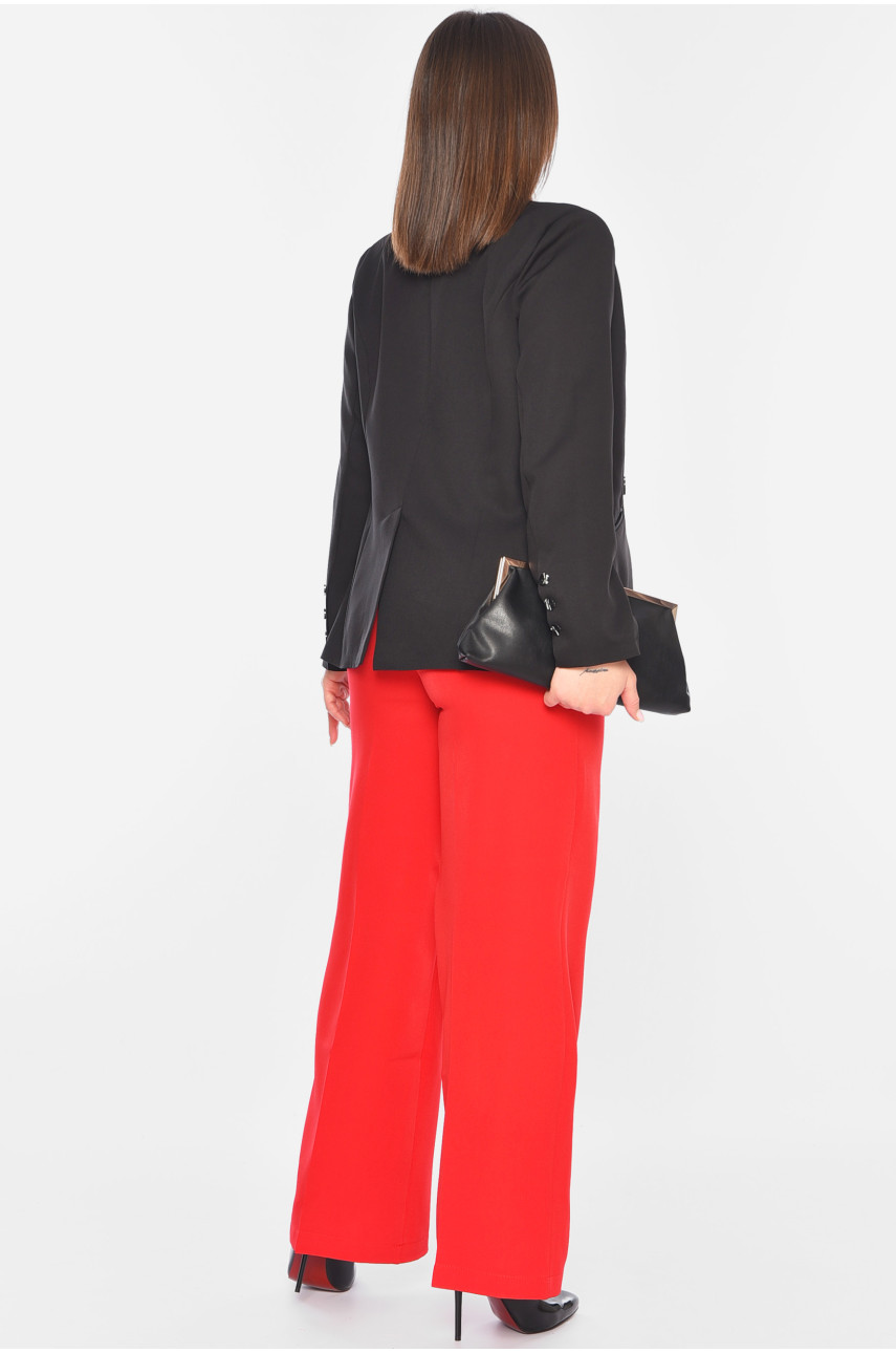 Костюм женский брючный черно-красного цвета 2322-2306 197438 Костюм женский брючный черно-красного цвета 2322-2306 197438
