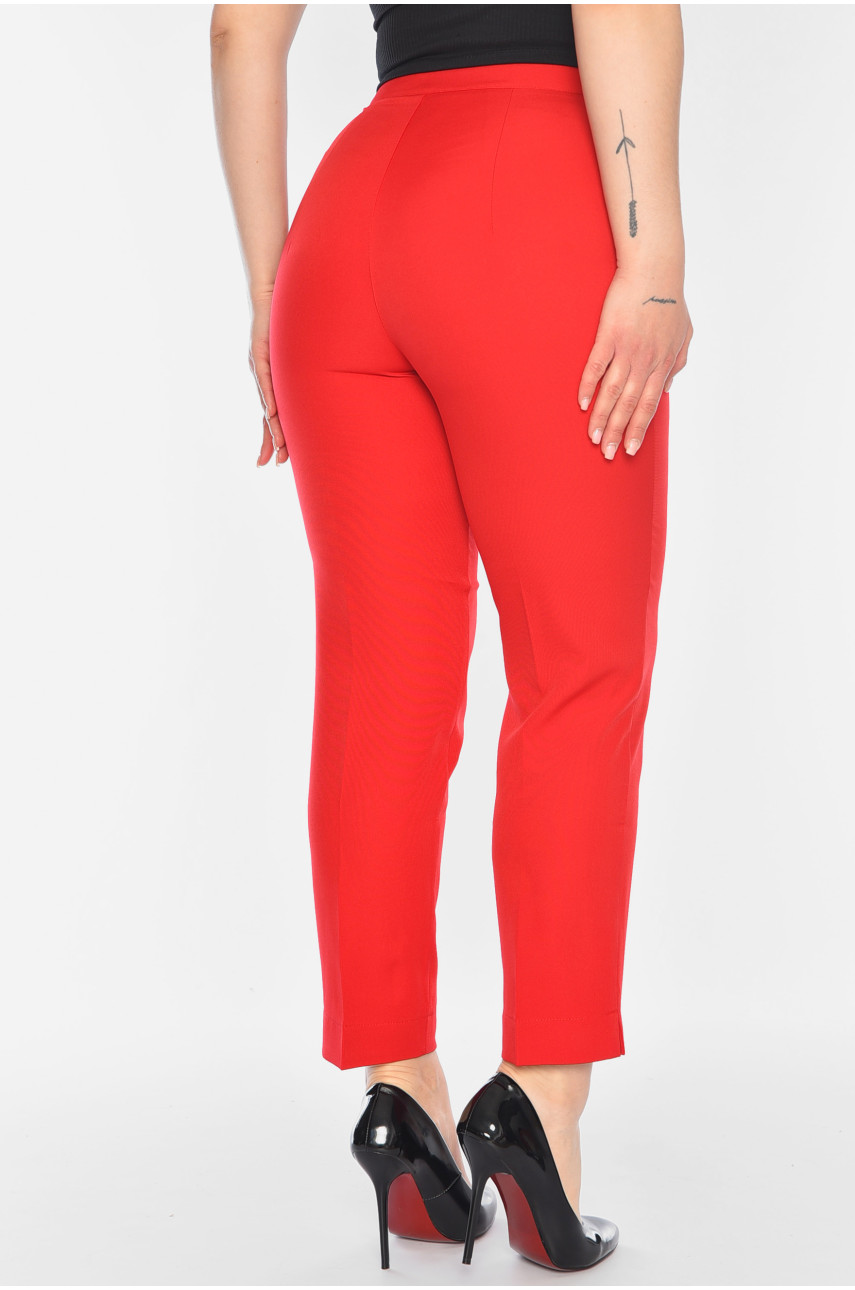 Брюки жіночі класичні червоного кольору 2313 197453 Брюки жіночі класичні червоного кольору 2313 197453