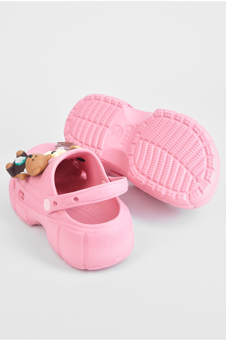 Крокси дитячі для дівчинки пудрового кольору а74 197475
