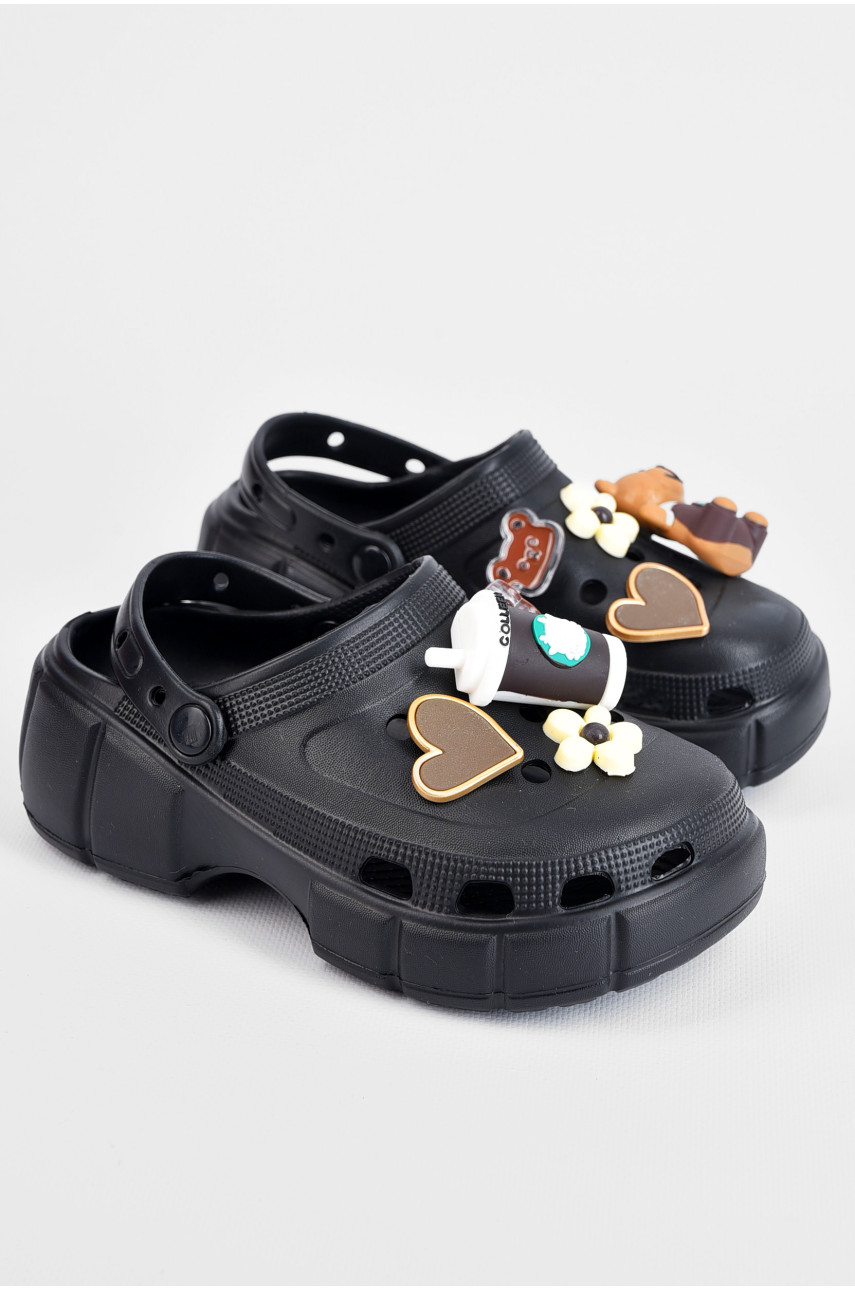 Крокси дитячі для дівчинки чорного кольору а74 197479